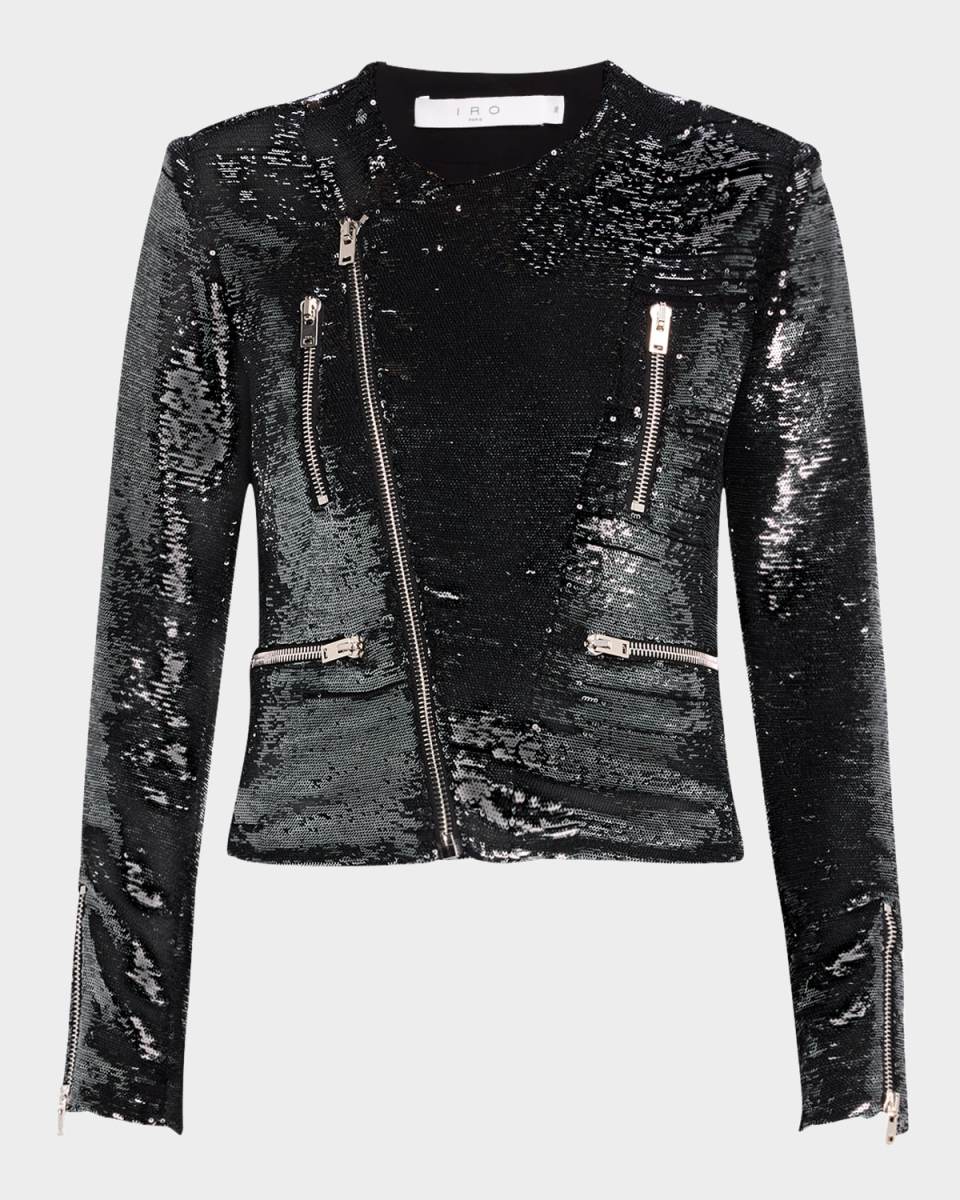 Luzia Sequined Moto Jacket